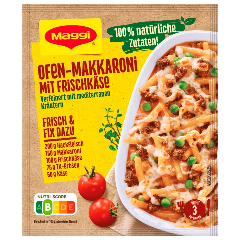 Maggi Fix für Ofen - Makkaroni mit Frischkäse 39g